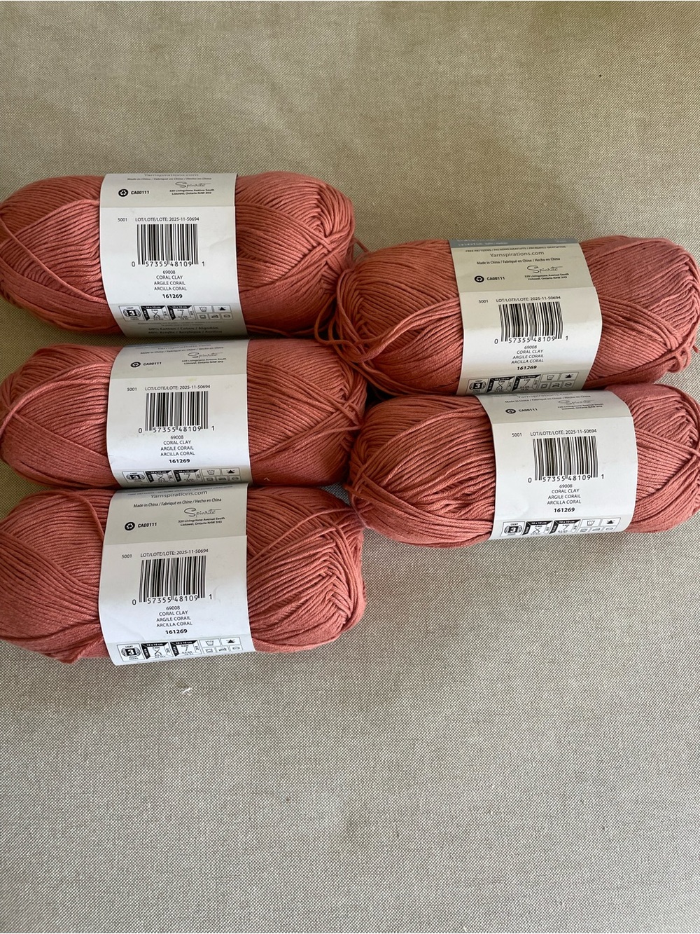 Bernat Softee Cotton Yarn - Dusty Rose - Picture 4 of 4